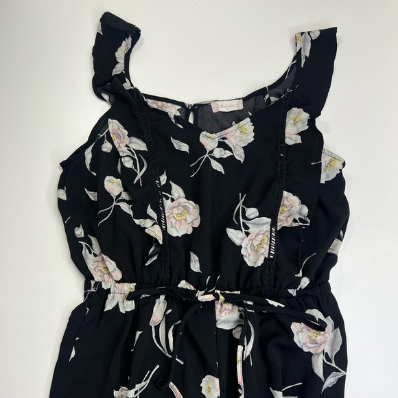 Altar’d State Dark Floral Wide Leg Sleeveless Jumpsuit Size Medium - Picture 5 of 12